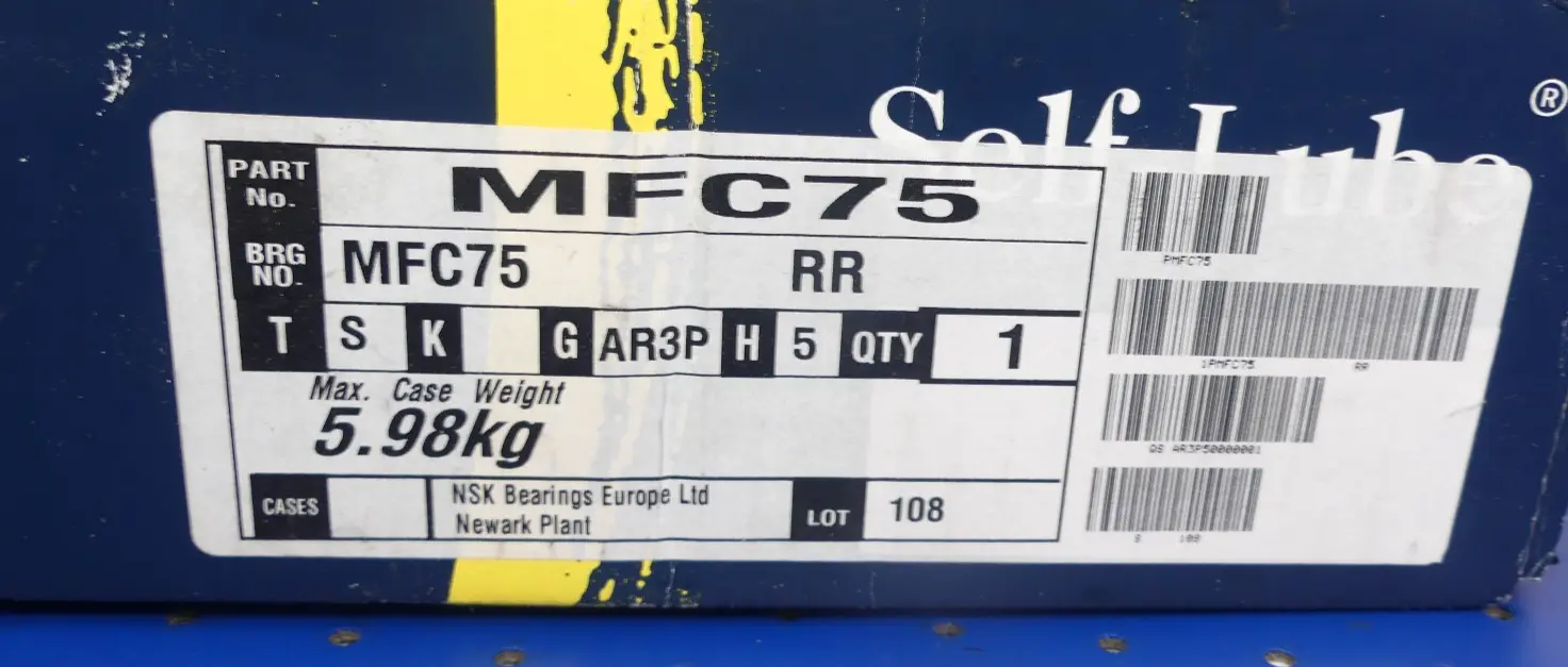 RHP BEARINGS MFC75