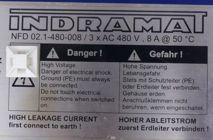 INDRAMAT NFD 02.1-480-008 Power line Filter