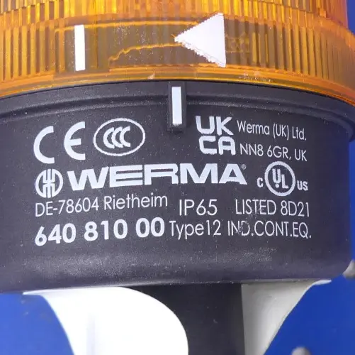 Produktfoto 1 von WERMA 640 810 00 Signalleuchte Leergehäuse Gelb