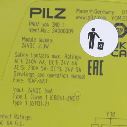 Produktfoto 1 von Pilz PNOZ yo4 3N0 t  2A000009