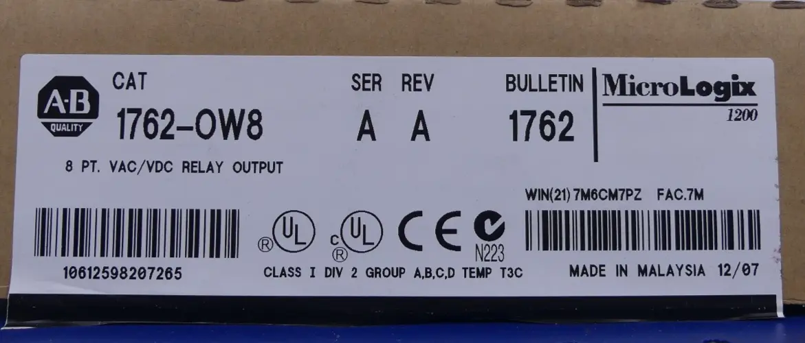 Produktfoto 1 von Allen-Bradley 1762-OW8 Micro Logics A A