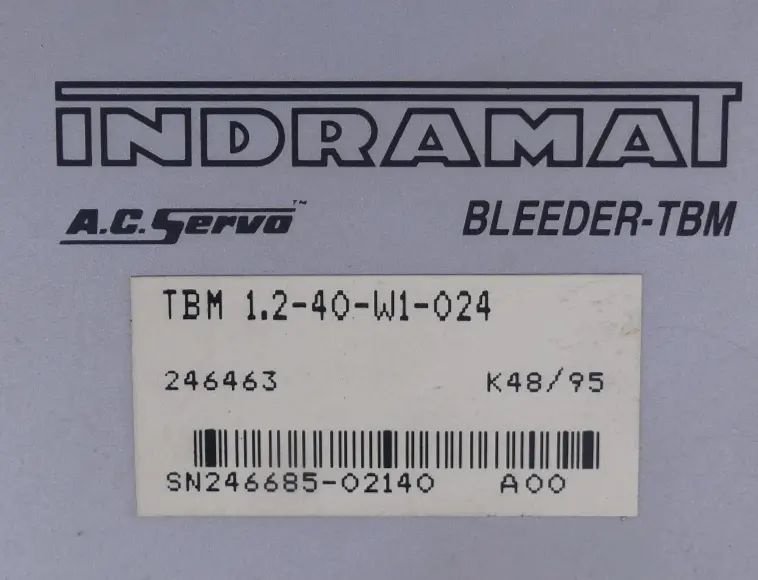 Produktfoto 1 von INDRAMAT Bleeder TBM 1.2-040-W1-024