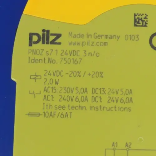 Produktfoto 1 von Pilz PNOZ s7.1 24VDC 3n/o  750167