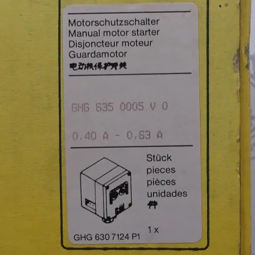 Produktfoto 1 von BBC GHG 635 0005 V 0 Brown Boveri Motorschutzschalter