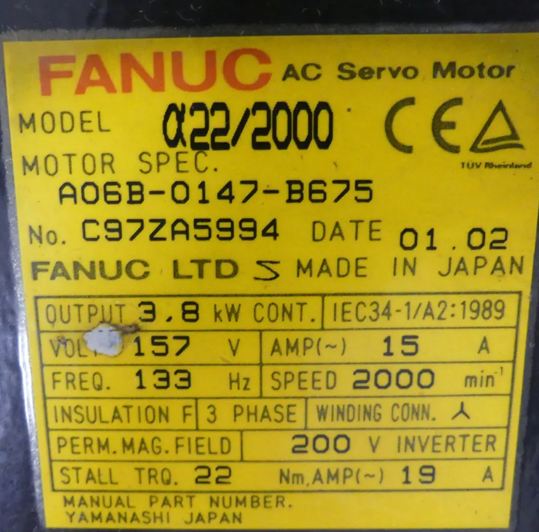 Produktfoto 1 von Fanuc A06B-0147-B675