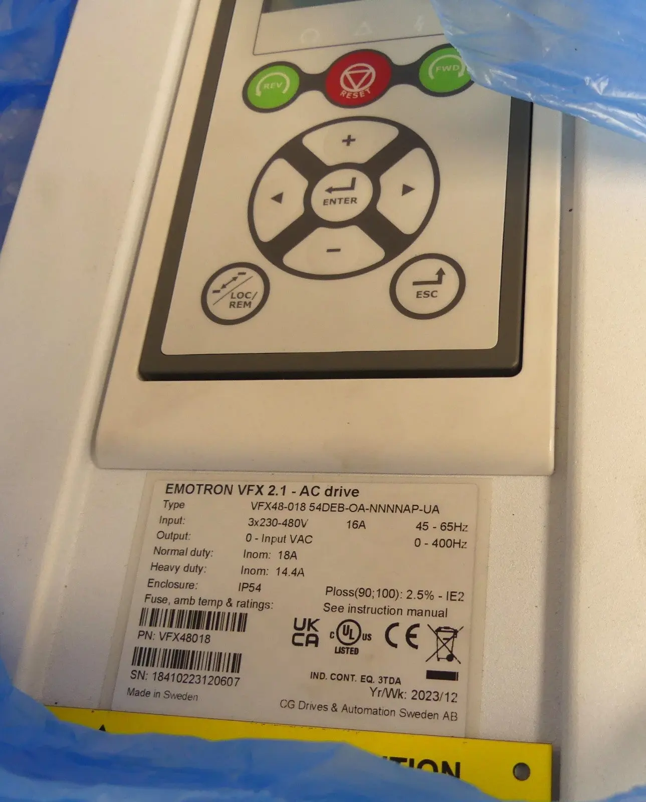 Produktfoto 1 von EMOTRON VFA 2.0-AC drive VFX48-01854DEB-OA-NNNNAP-UA Defekt