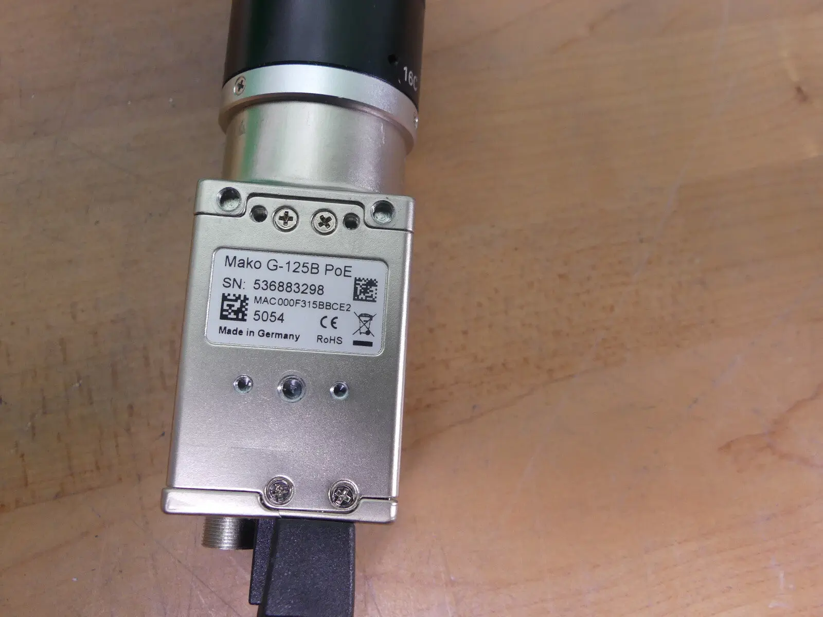 Produktfoto 1 von Alleid Vision  Mako G-125B PoE   SN 536883298  Kamera