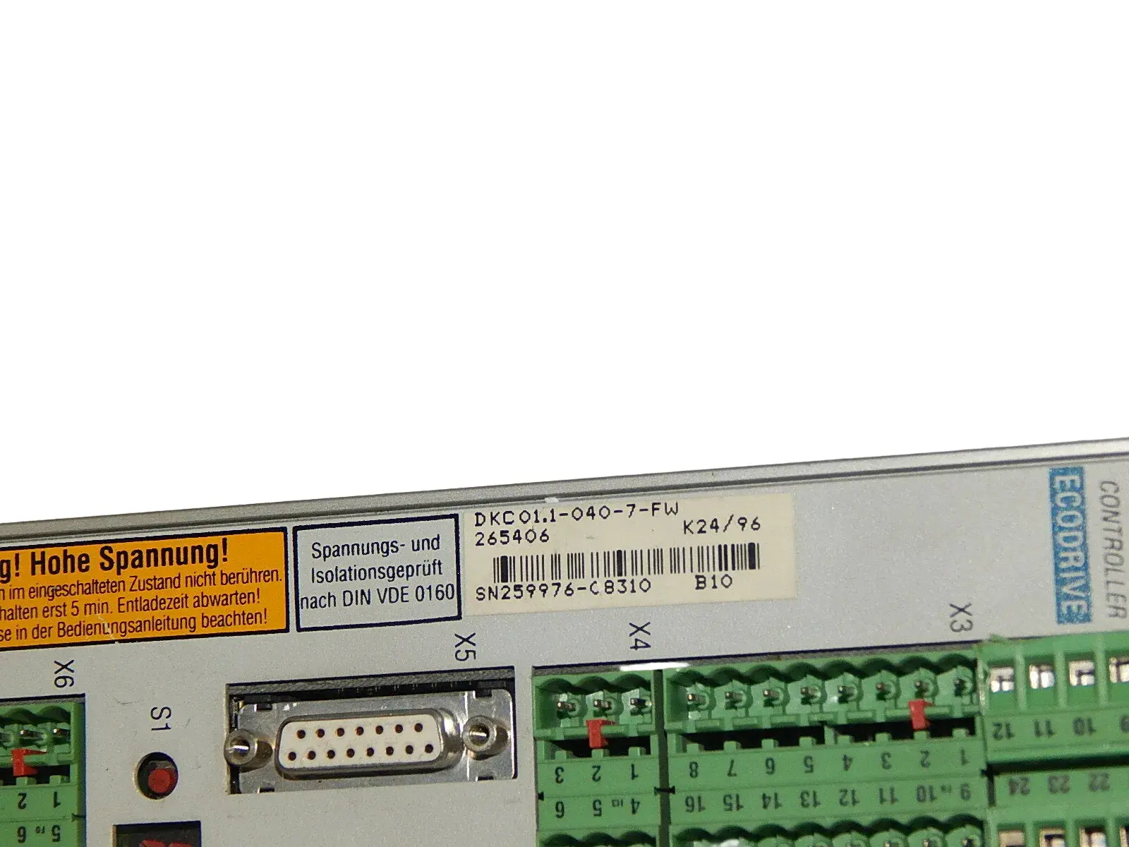 Produktfoto 1 von Indramat Ecodrive DKC01.1-040-7-FW 265406 + FWA-ECODRV-ASE-02VRS-MS  used