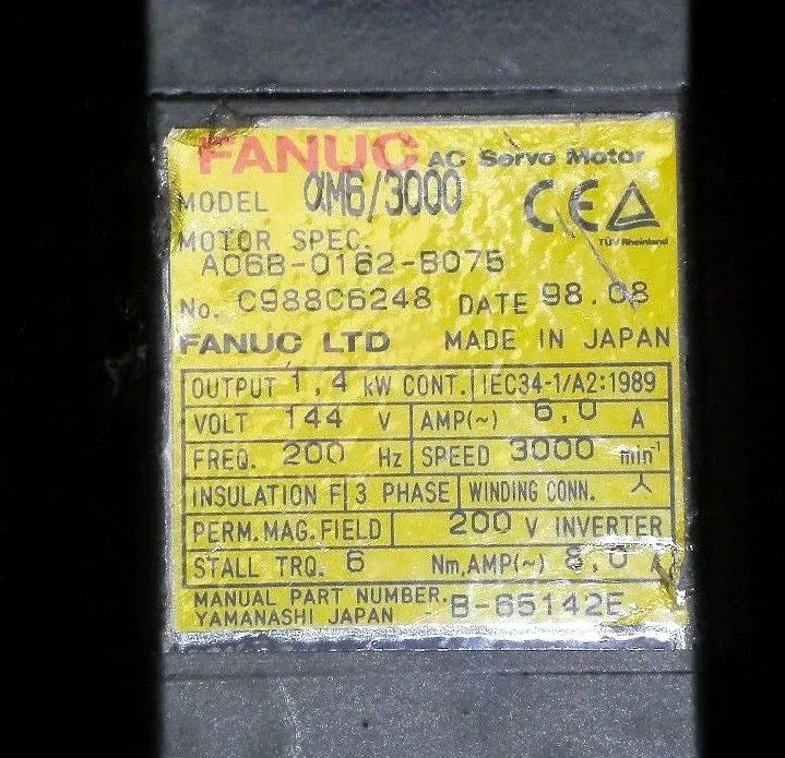 Produktfoto 1 von Fanuc Servo Motor AO6B-O162-B75