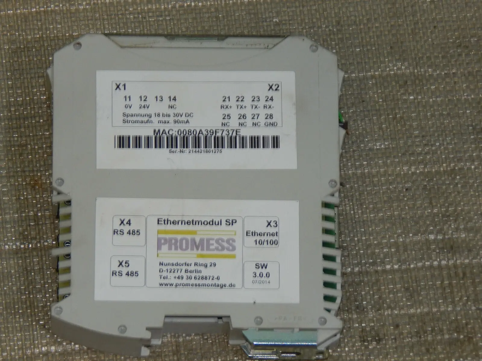 Produktfoto 1 von PROMESS Ethernetmodul SP //  SW3.0.0 S.Bilder