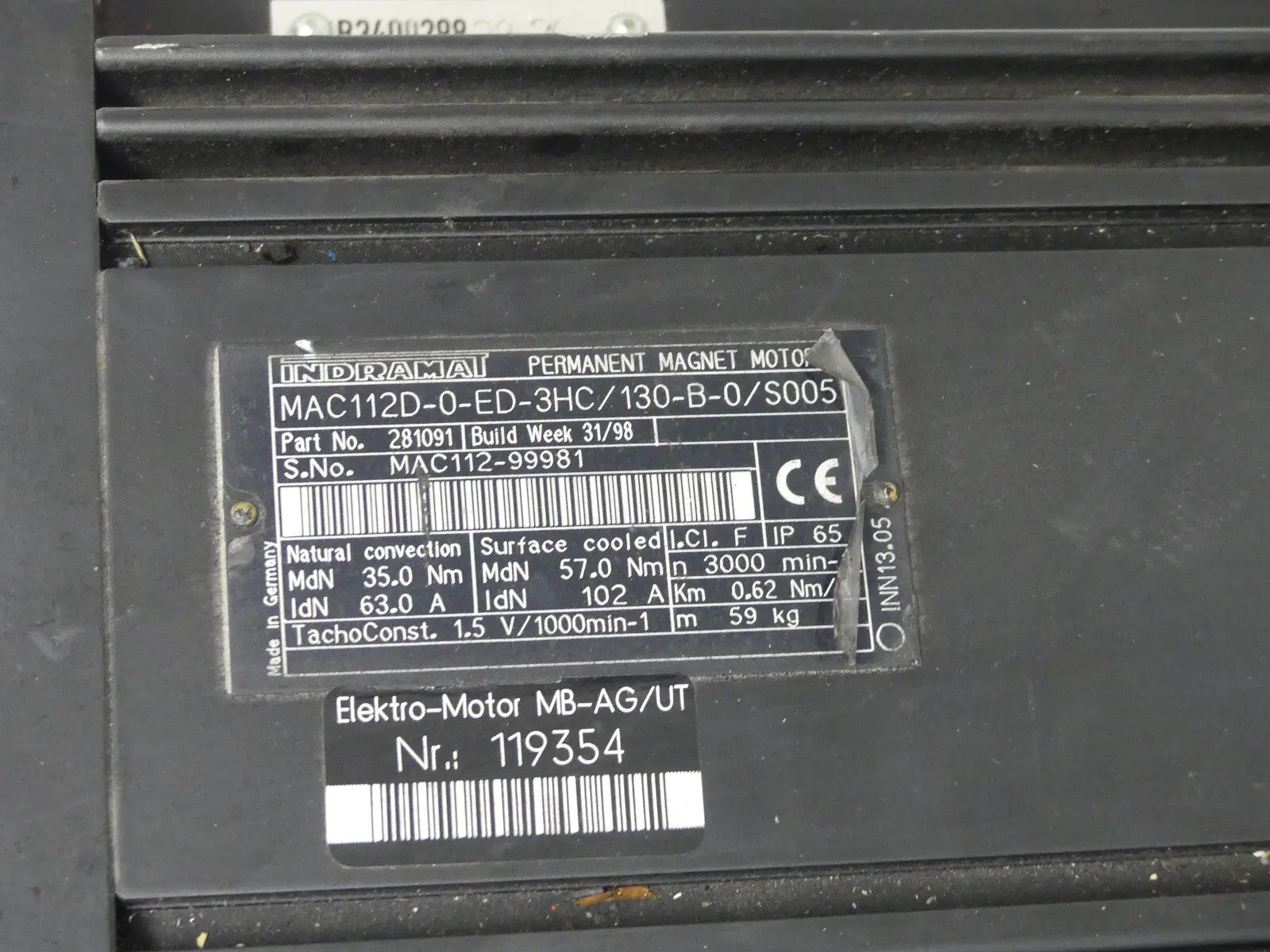 Produktfoto 1 von INDRAMAT MAC112D-0-ED-3HC/130-B-0/S005