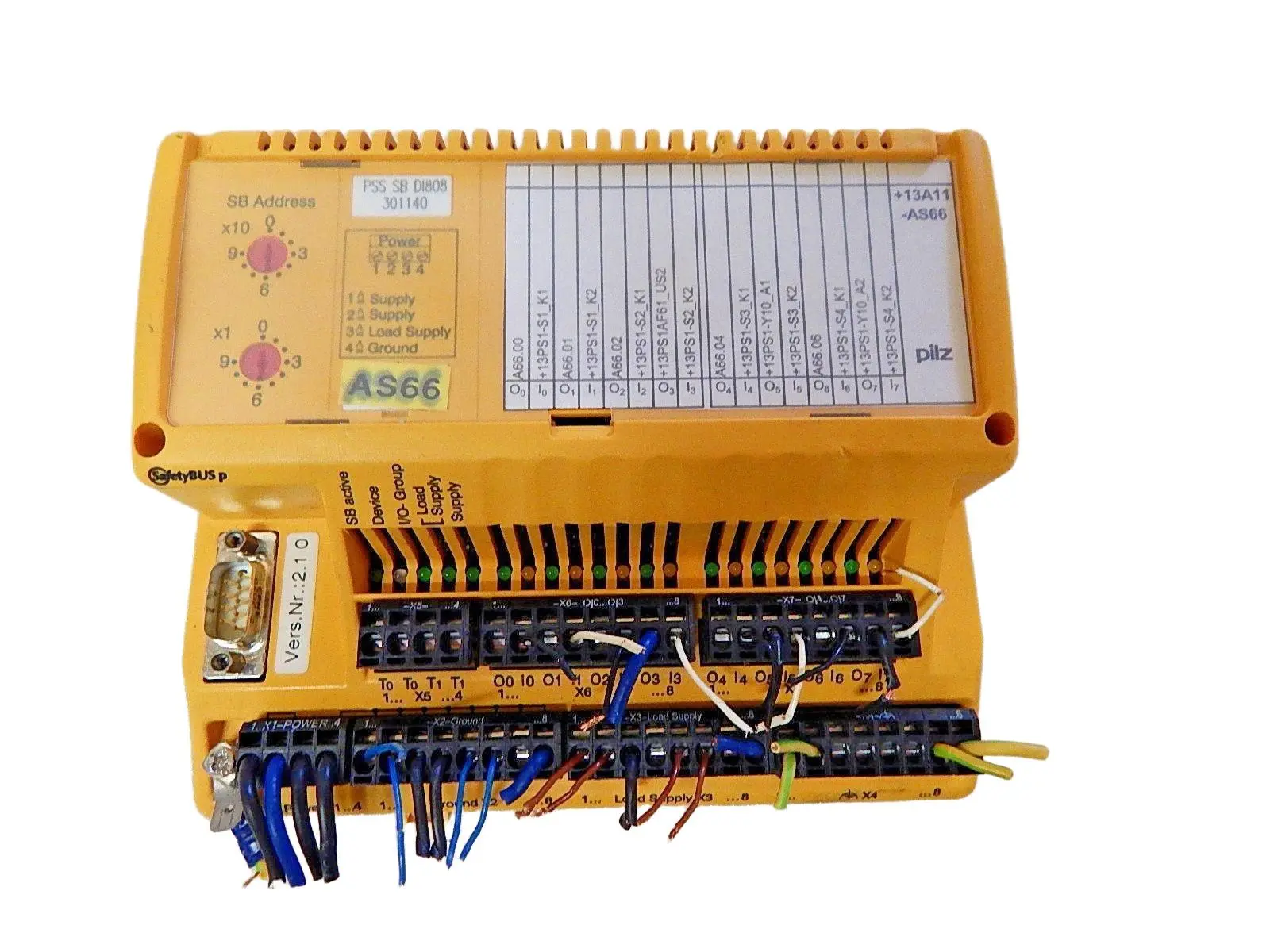 Produktfoto 1 von Pilz PSS SB DI8O8 SafetyBUS p DIGITAL I/O 301140 Vers.133779 2.1 used