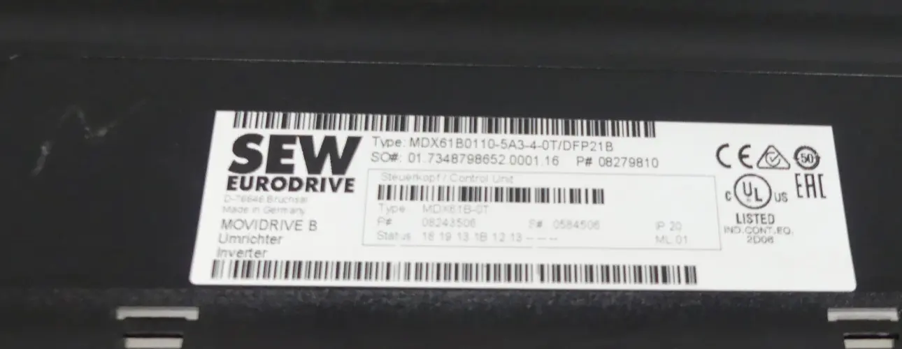 Produktfoto 1 von SEW MDX61B0110-5A3-4-0T/DFP21B