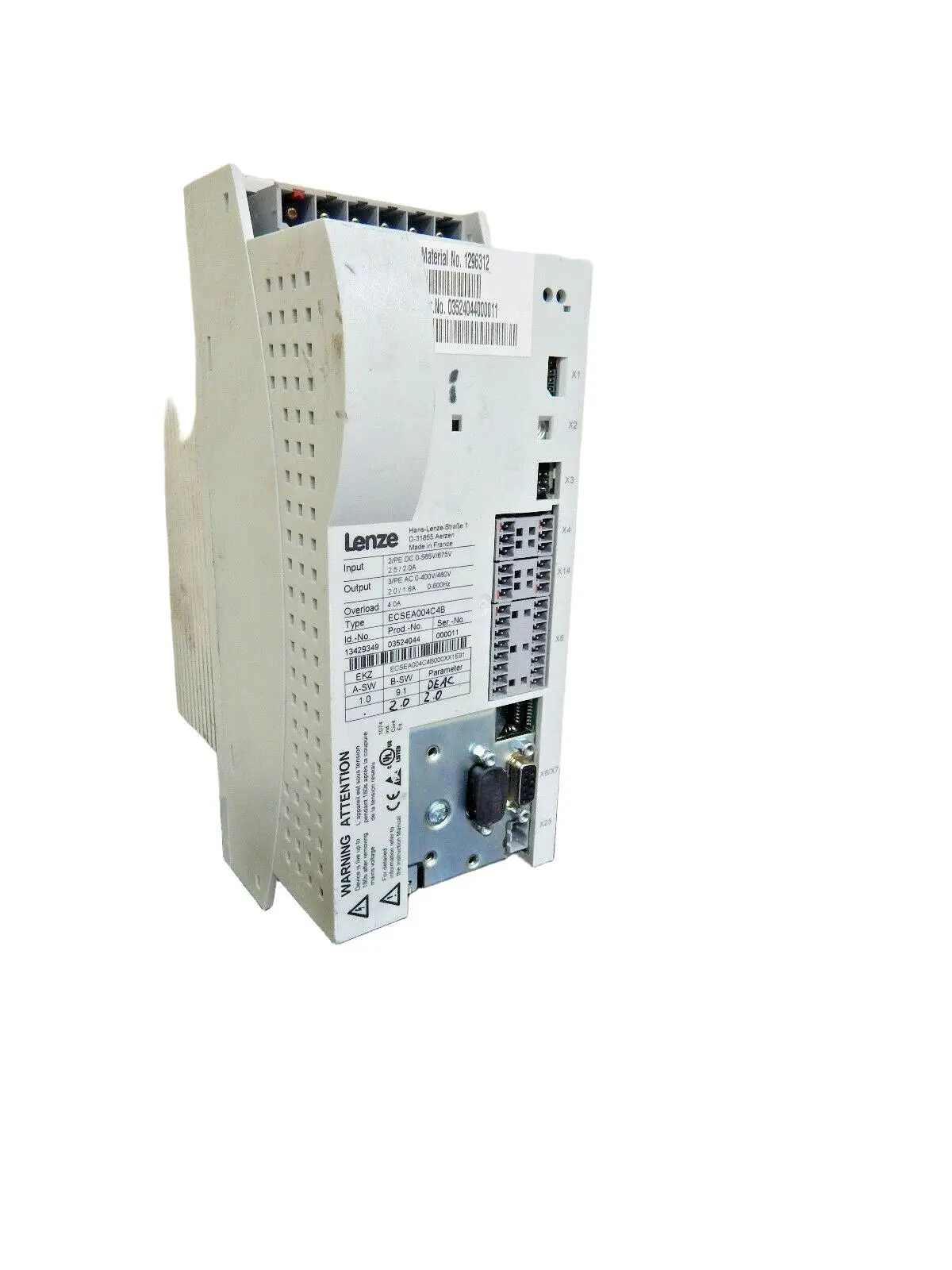 Produktfoto 1 von Lenze ECSEA004C4B Servo Drive