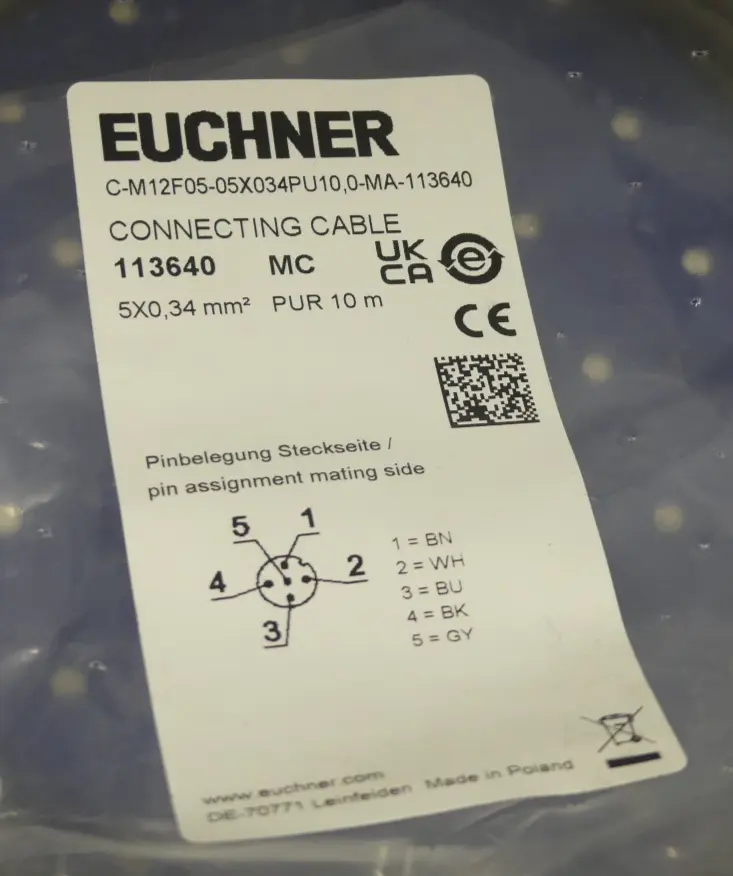 Produktfoto 1 von EUCHNER C-M12F05-05X034PU10,0-MA-113640