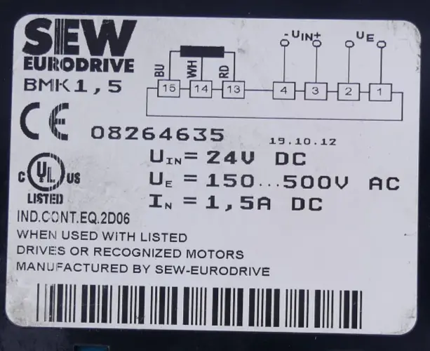 Produktfoto 1 von SEW EURODRIVE BMK 1,5