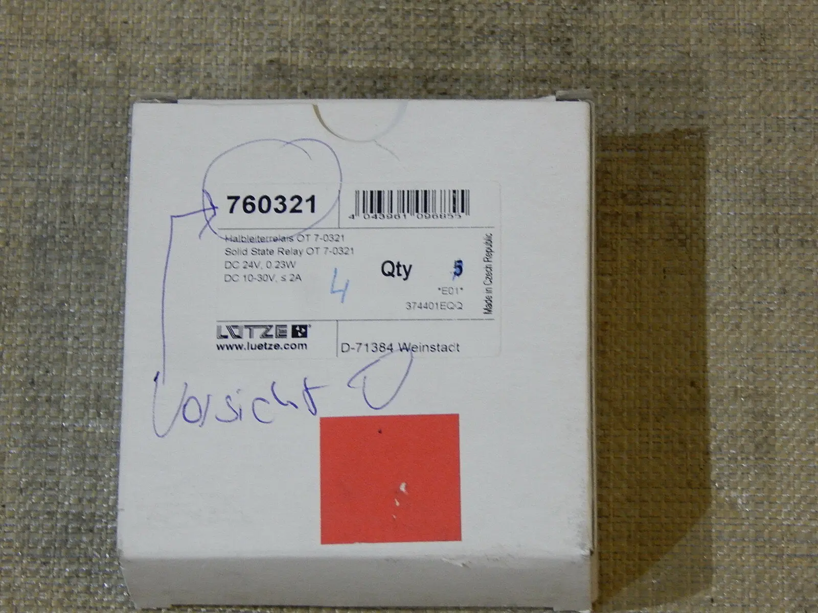 Produktfoto 1 von Lütze  Relais Module OT-7 0321 // 760321 neu