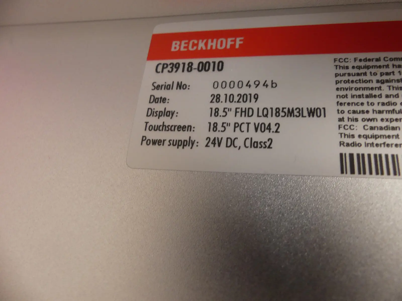 Produktfoto 1 von Beckhoff CP3918-0010