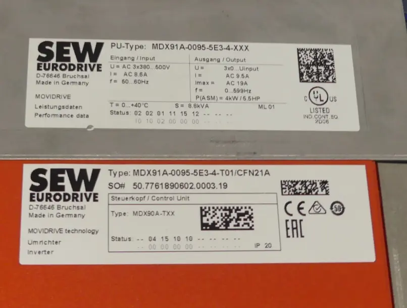 Produktfoto 1 von SEW MDX91A-0095-5E3-4-T02/CES11A/CFN21A