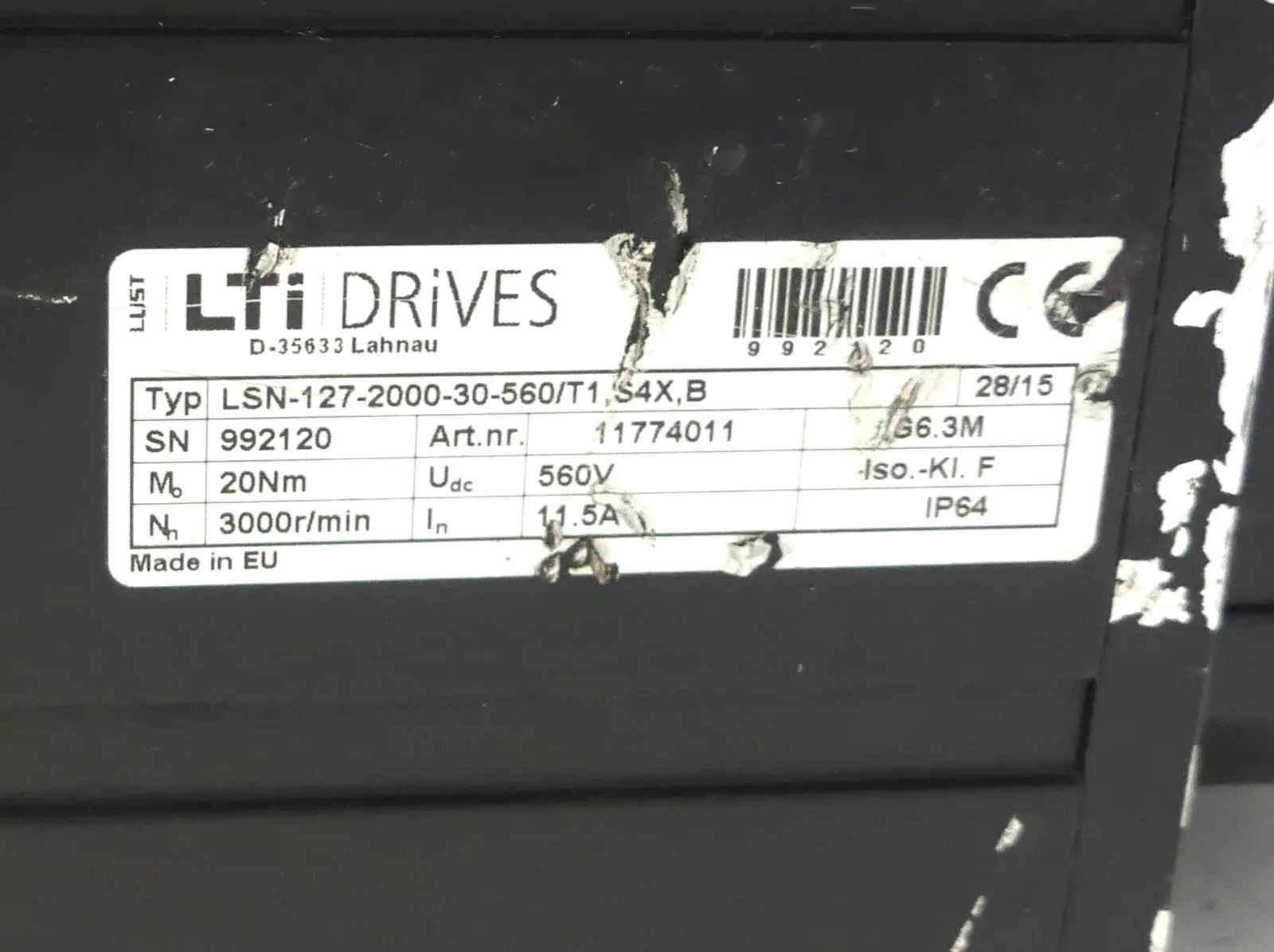 Produktfoto 1 von LTI DRIVES lsn-127-2000-30-560/t1