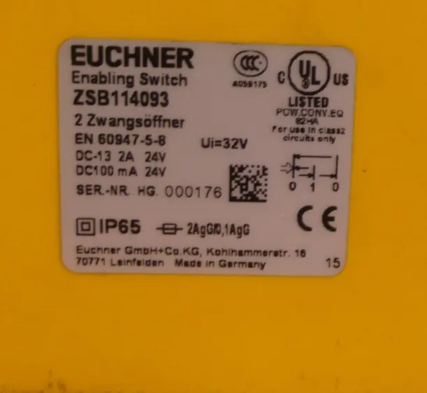 Produktfoto 1 von EUCHNER  ZSB114093  Enabling Switch