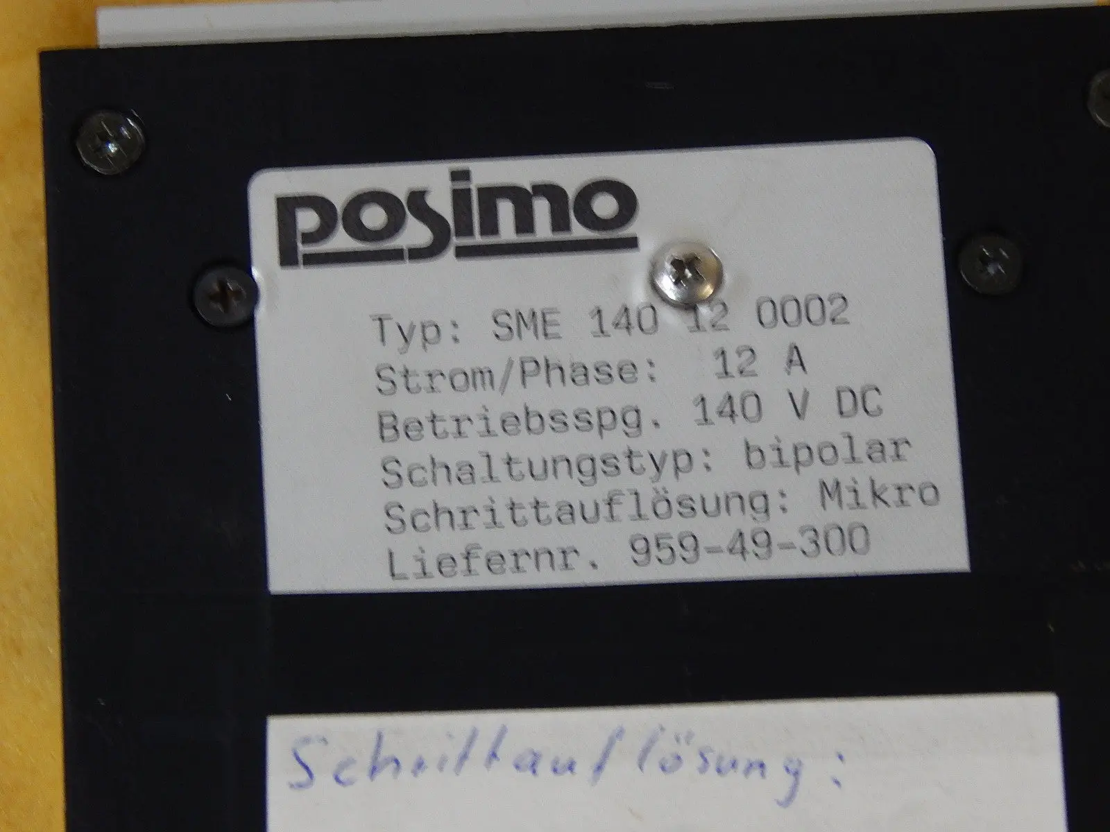 Produktfoto 1 von RW ELEKTRONIK POSIMO STEPPING SME 140 12 0002   12A 140 V DC