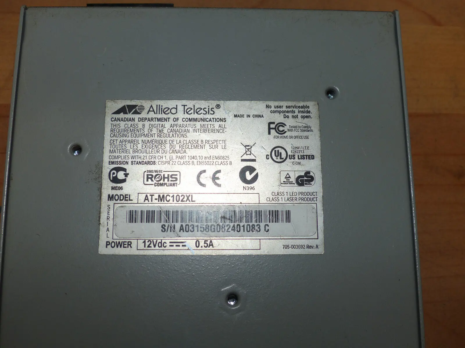 Produktfoto 1 von Allied Telesyn at-mc102xl used