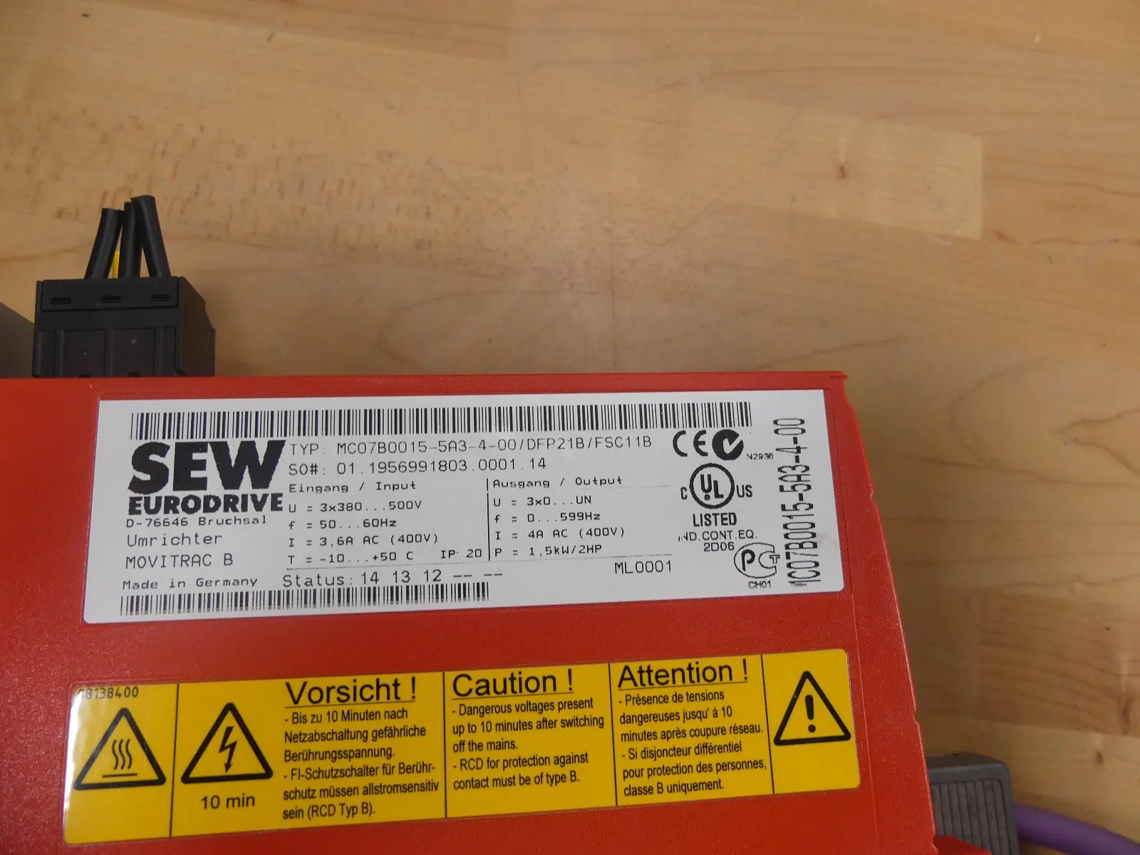 Produktfoto 1 von SEW MC07B0015-5A3-4-00/DFP21B/FSC11B+DFP21B