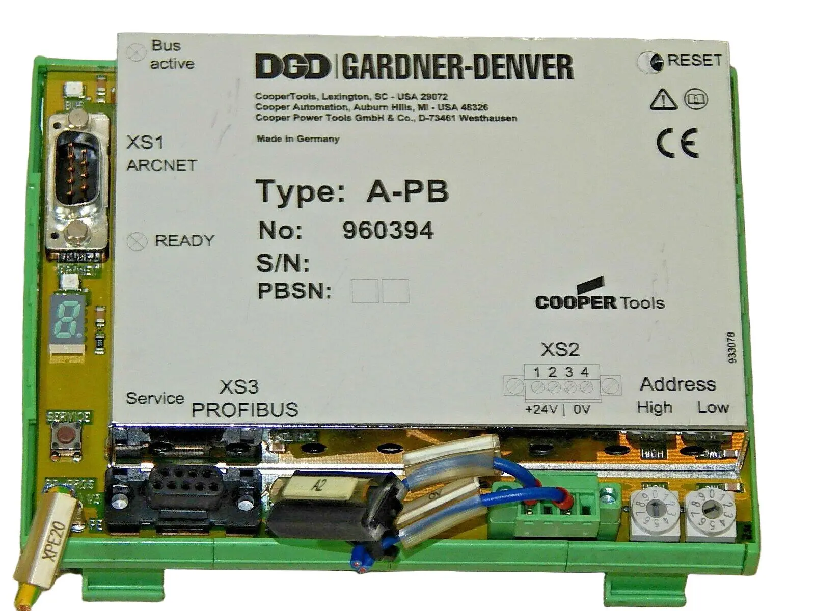 Produktfoto 1 von Gardner-Denver A-PB  No: 960394 Profibus Controller  used