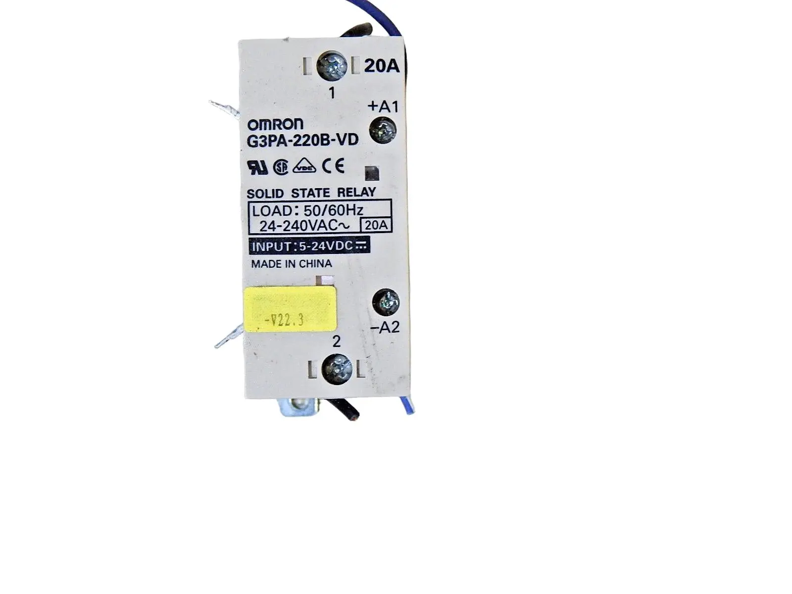 Produktfoto 1 von Omron Halbleiterrelais G3PA-220B-VD 20A  Used