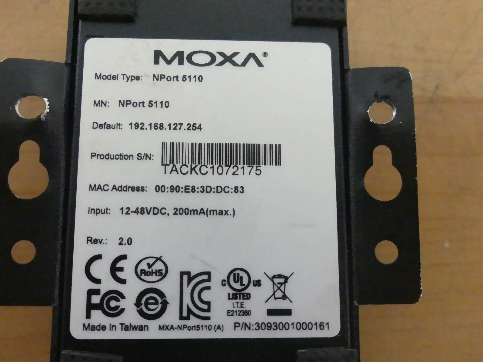 Produktfoto 1 von MOXA NPORT 5110  RS-232 over IP