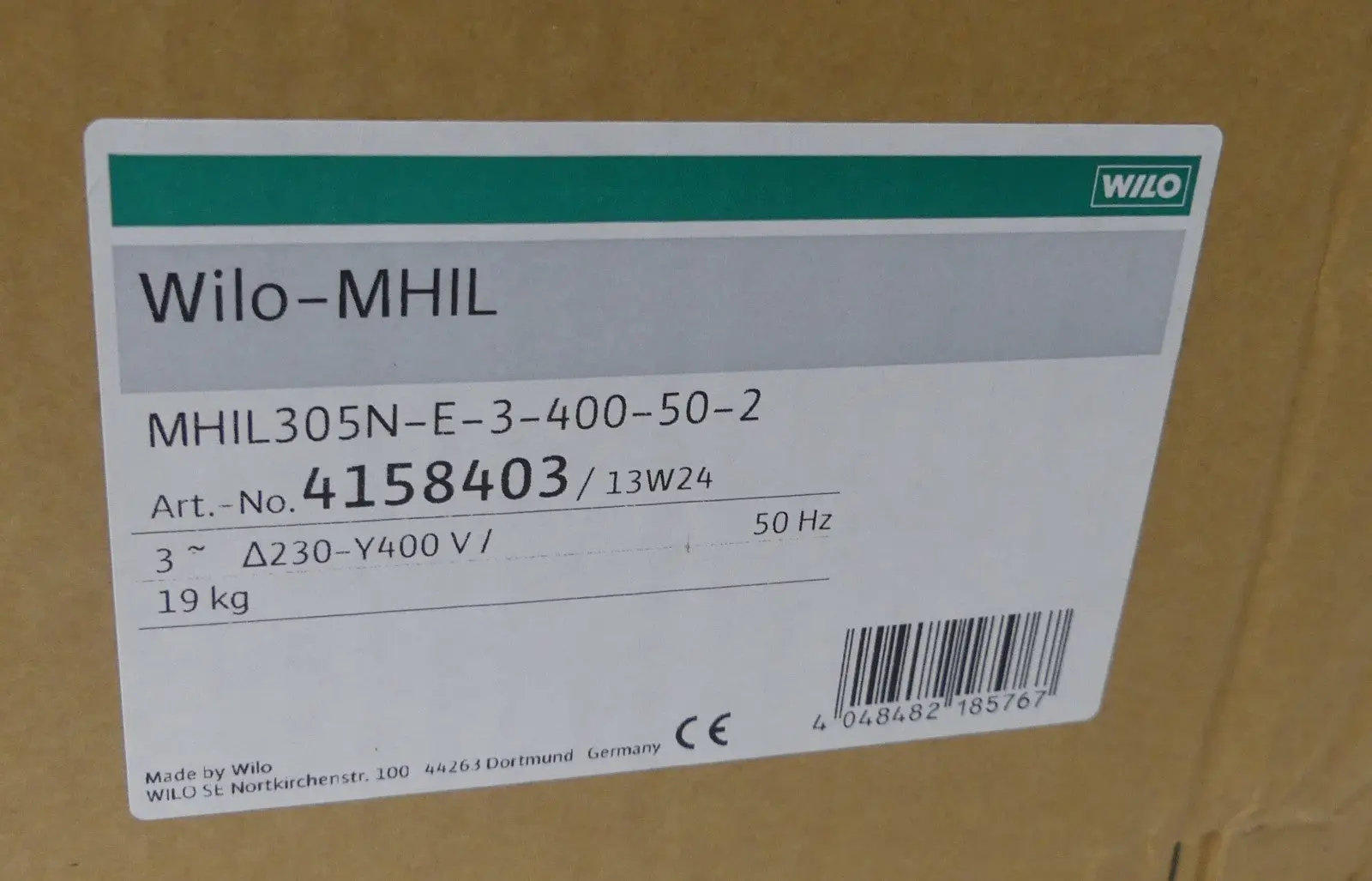 Produktfoto 1 von WILO MHIL305N-E-3-400-50-2