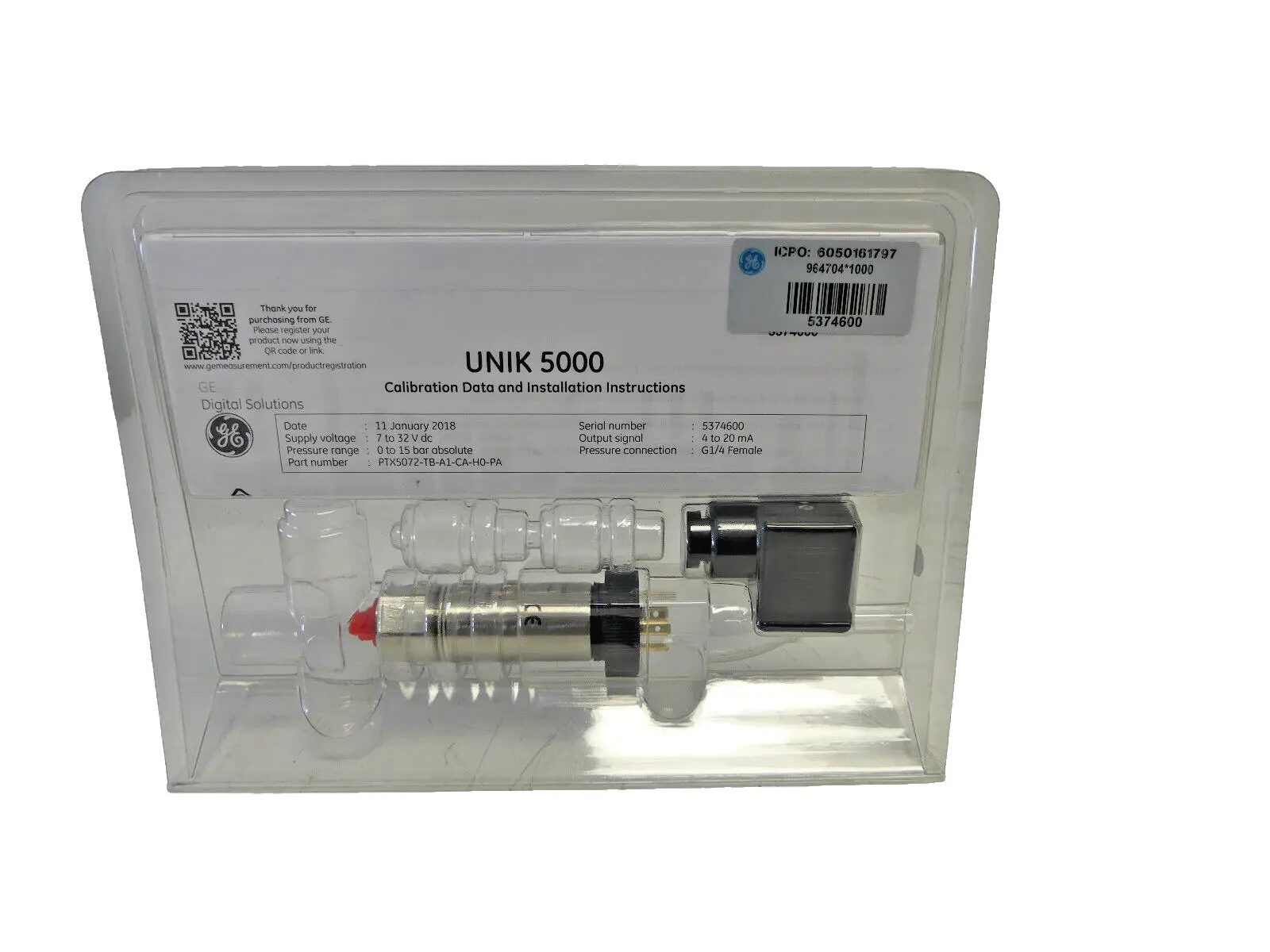 Produktfoto 1 von GE General Eletric UNIK 5000 PTX 5072-TB-A1-CA-H0-PA  Drucktransmitter