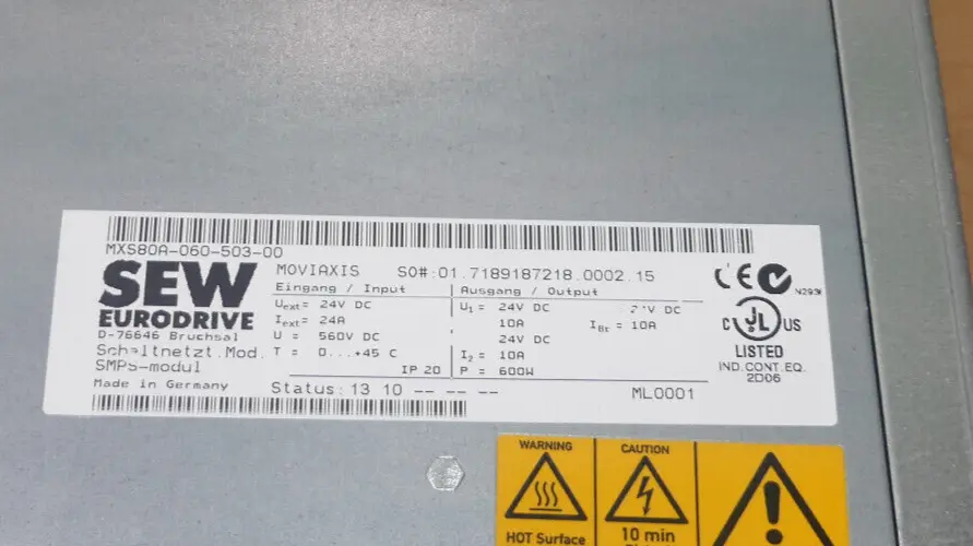 Produktfoto 1 von SEW Eurodrive MXS80A-060-503-00 MOVIAXIS