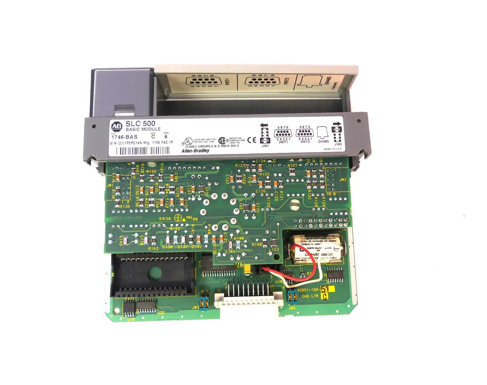 Produktfoto 1 von Allen Bradley SLC 500 1746-P4 + 9x 1746-BAS + 1x 1746-OBP16