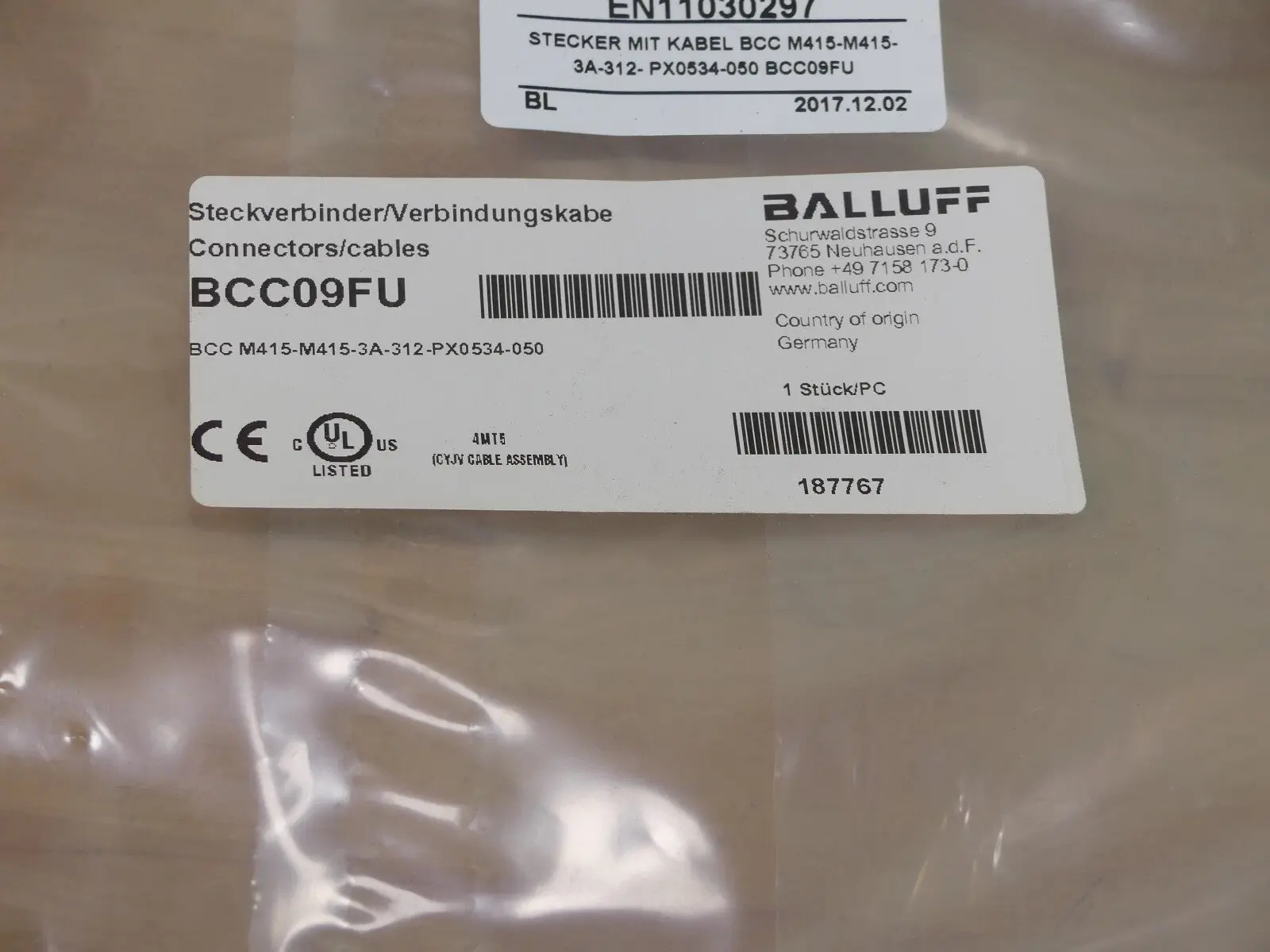 Produktfoto 1 von BALLUFF BCC09JU BCC M415-M415-3A-312-PX0534-050