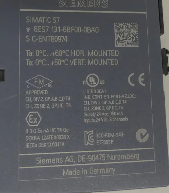 Produktfoto 1 von Siemens Simatic S7 6ES7 131-6BF00-0BA0