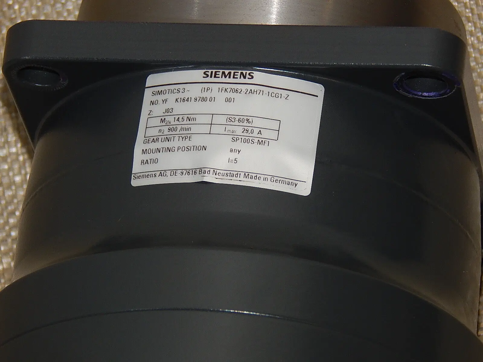 Produktfoto 1 von Siemens Getriebe SP100S-MF1 i=5 used