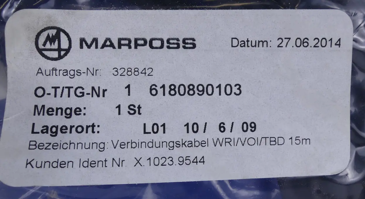 Produktfoto 1 von MARPOSS 6180890103 Verbindungskabel WRI/VOI/TBD 15m