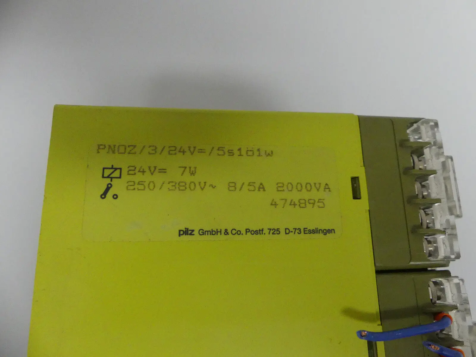 Produktfoto 1 von Pilz PNOZ/3/24V=/5s1ö1w  474895