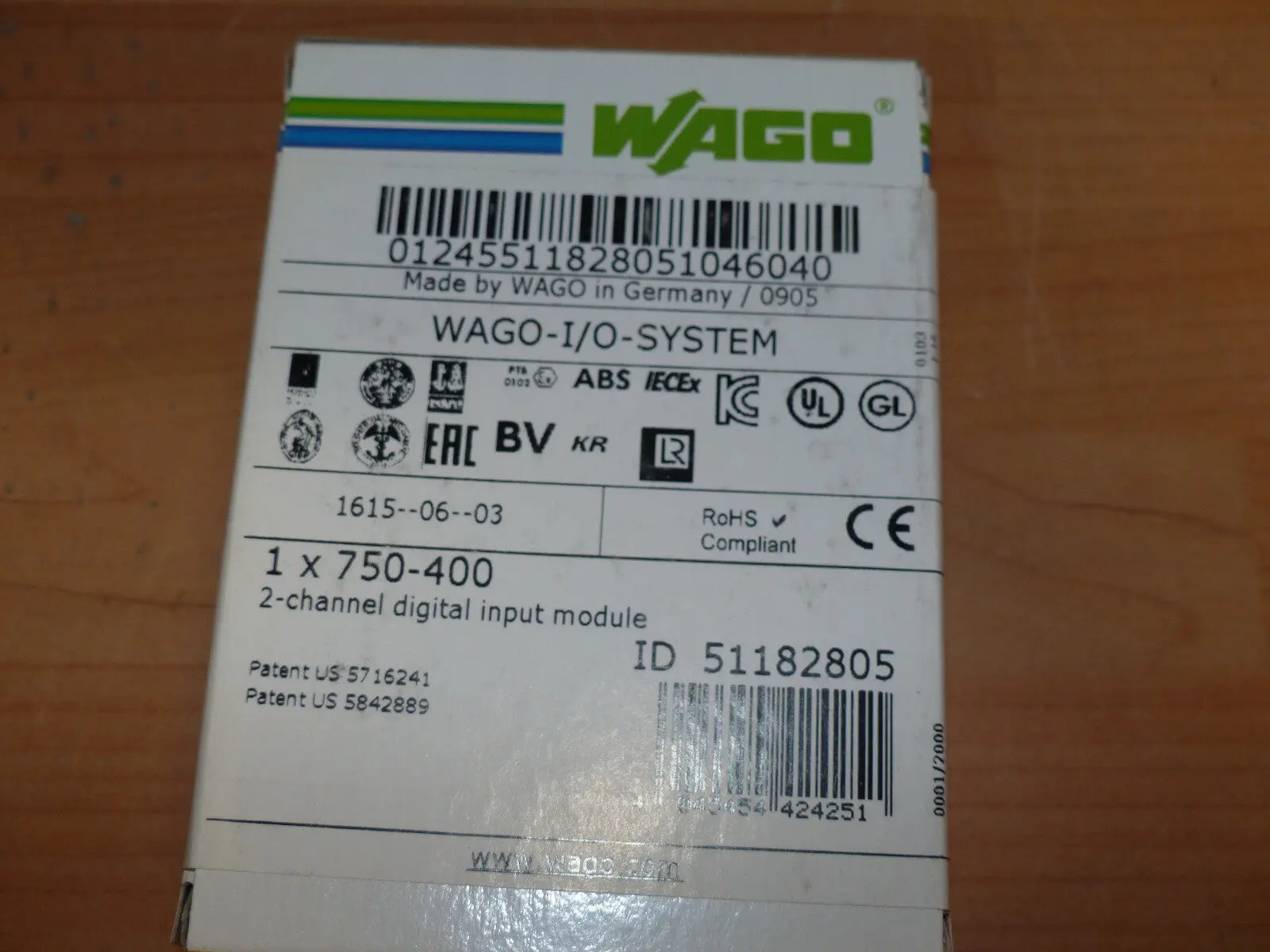 Produktfoto 1 von WAGO 750-400 Digitaleingangsmodul s.Bilder