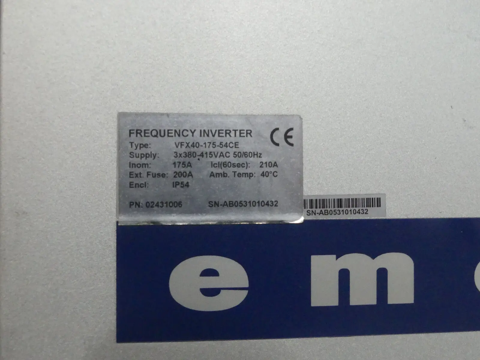 Produktfoto 1 von EMOTRON  VFX40-175-54CE Frequenzumrichter