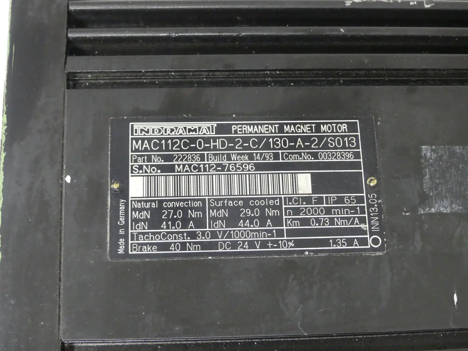 Produktfoto 1 von INDRAMAT MAC112C-0-HD-2-C/130-A-2/S013