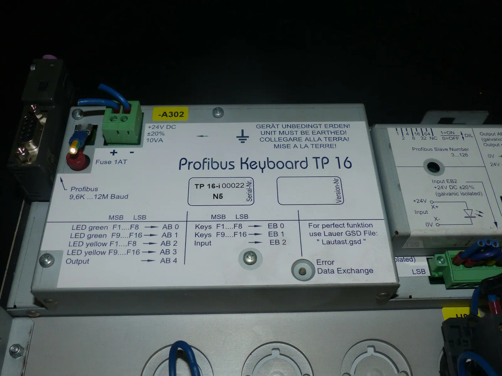 Produktfoto 1 von Lauer Profibus Keyboard TP 16