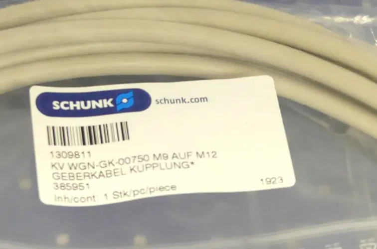 SCHUNK KV WGN-GK-00750 M9 AUF M12 GEBERKABEL KUPPLUNG