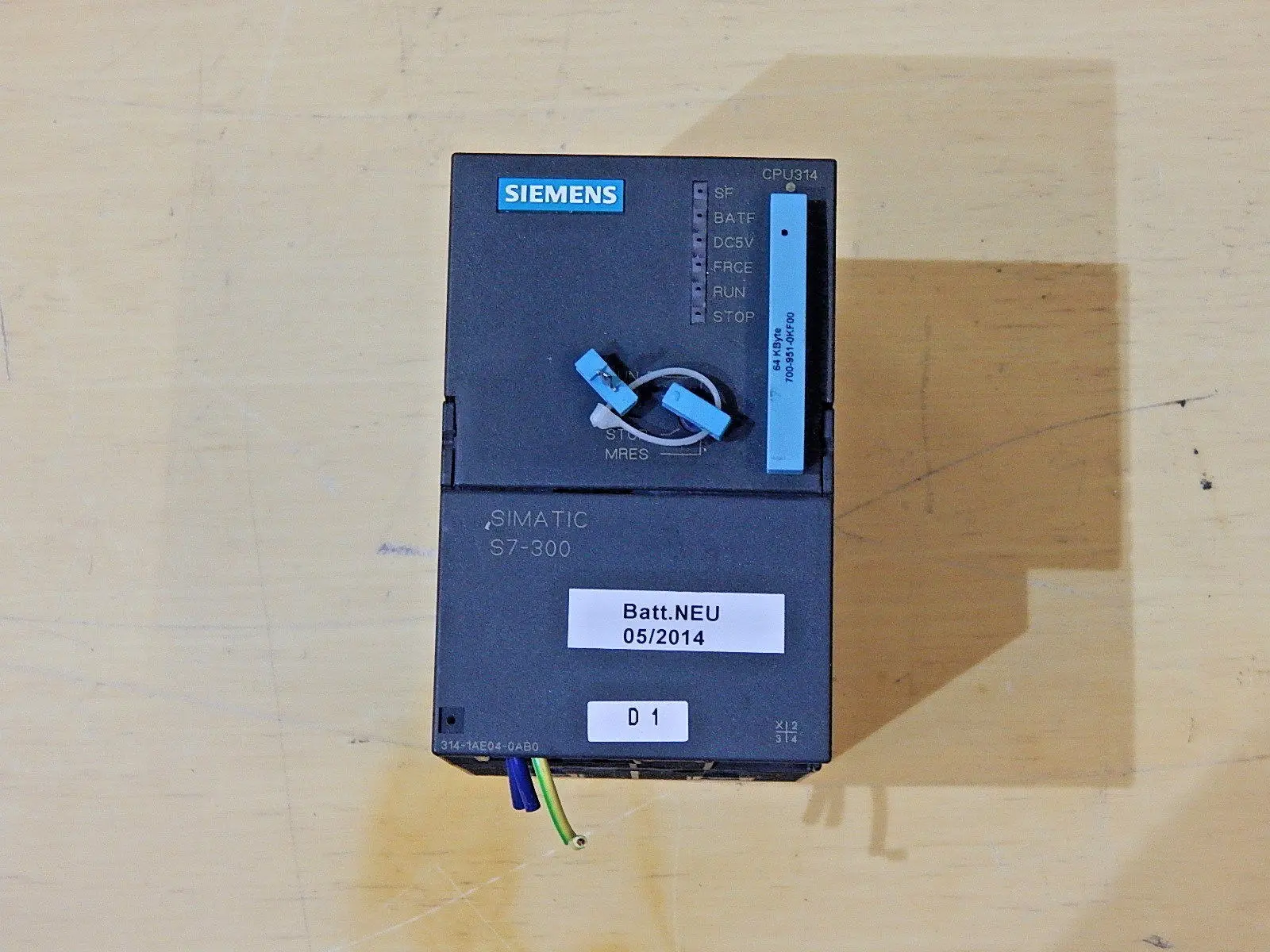Produktfoto 1 von Siemens 6ES7 314-1AE04-0AB0 6ES7314-1AE04-0AB0 E:1+64KB Karte used