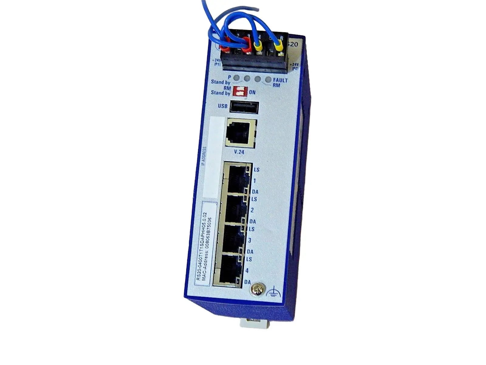 Produktfoto 1 von Hirschmann RS20  RS20-0400T1T1SDAPHH05.0.02 Rail Switch Industrie Ethernet used