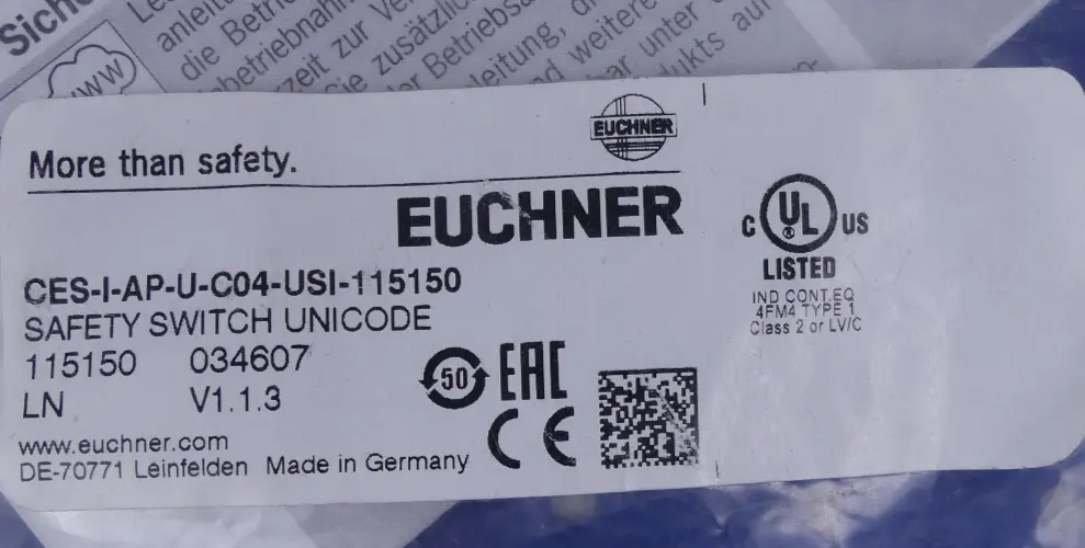 Produktfoto 1 von Euchner CES-I-AP-U-C04-USI-115150 Safety Switch Unicode