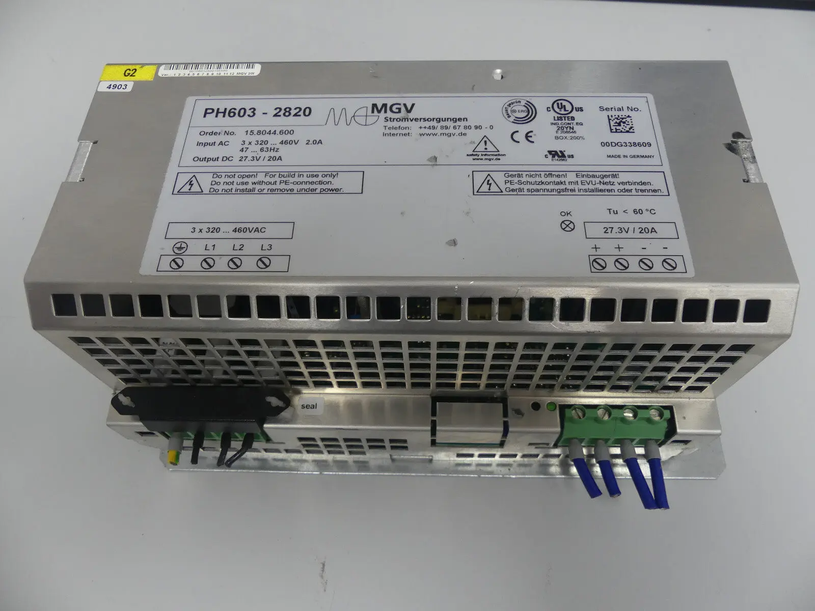 Produktfoto 1 von MGV PH603-2820