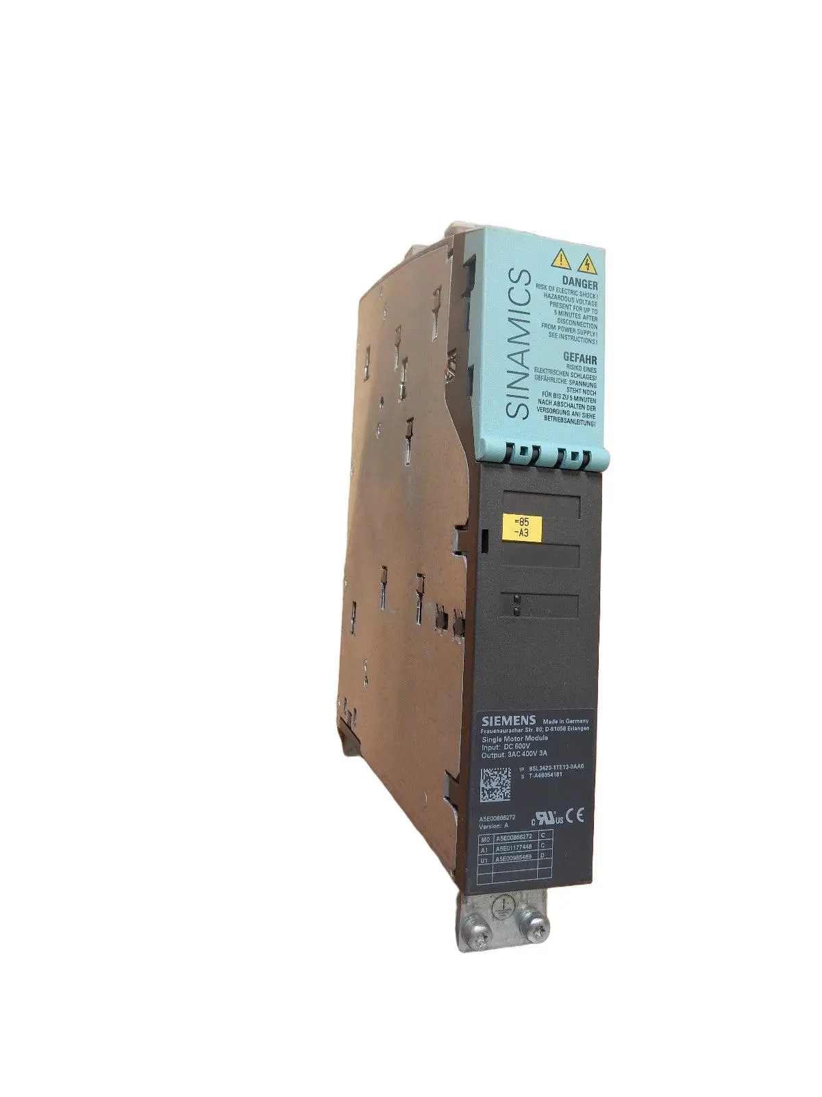 Produktfoto 1 von Siemens Sinamics Singel Motor Module  6SL3420-1TE13-0AA0 used